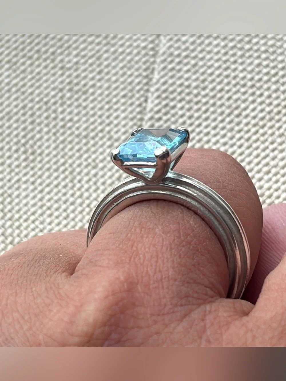 Slane and Slane Sterling Silver Blue Topaz Ring